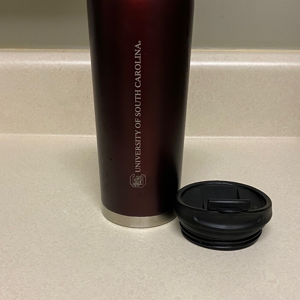 University of South Carolina garnet and Black Travel Mug